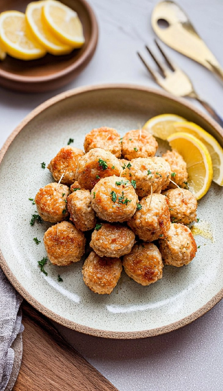 30-Minute Baked Lemon Chicken Meatballs