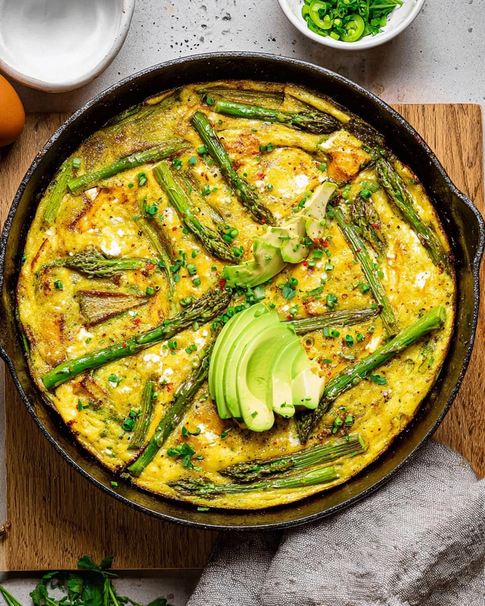Asparagus Frittata with Goat Cheese & Sweet Potatoes