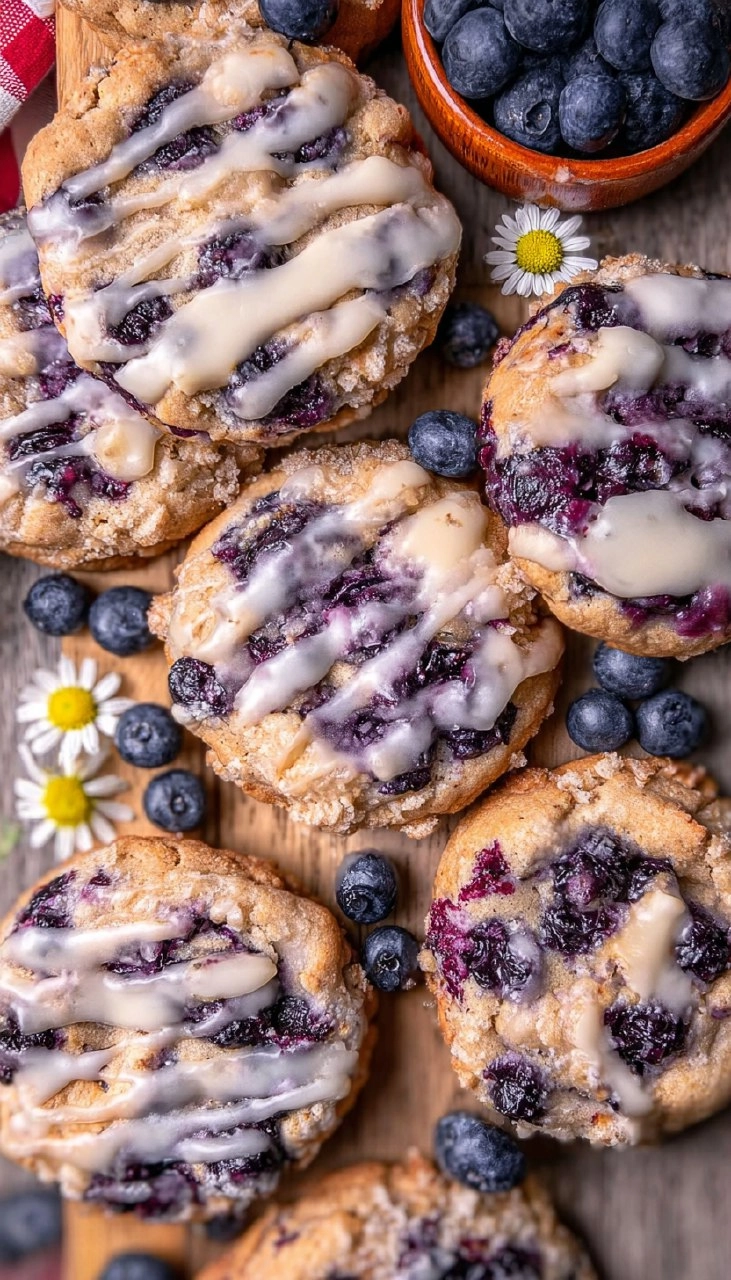 Blueberry Coffee Cake Cookies