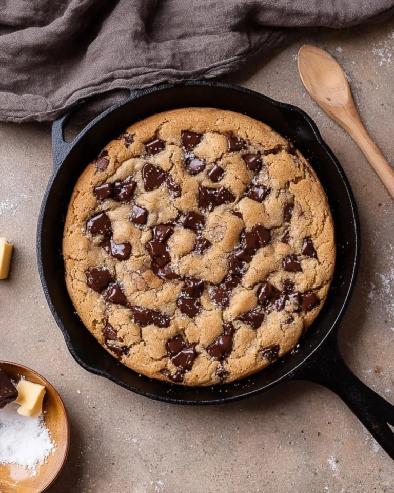 Brown-Butter-Chocolate-Chip-Skillet-Cookie-8-Inch-Recipe