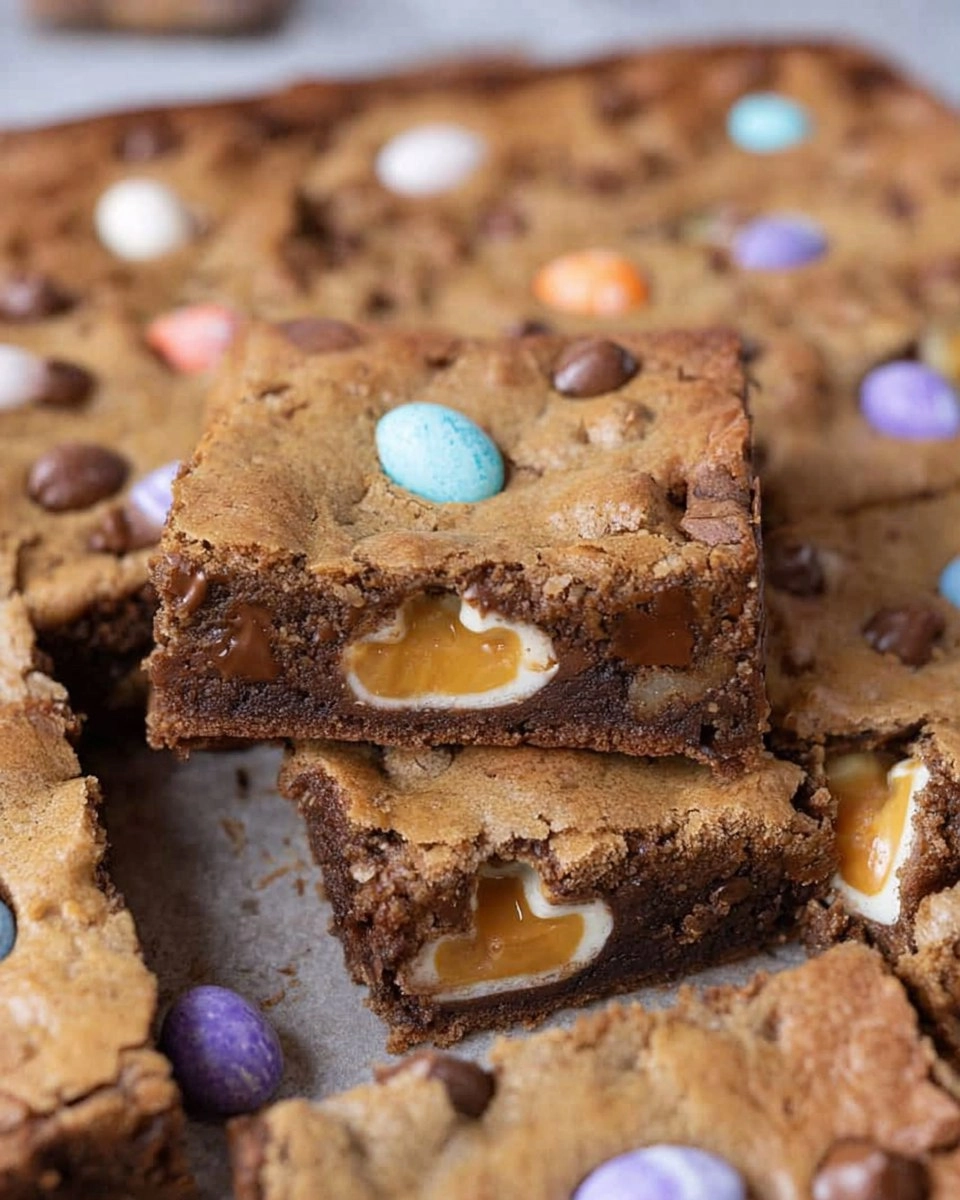 Cadbury Egg Cookie Bars