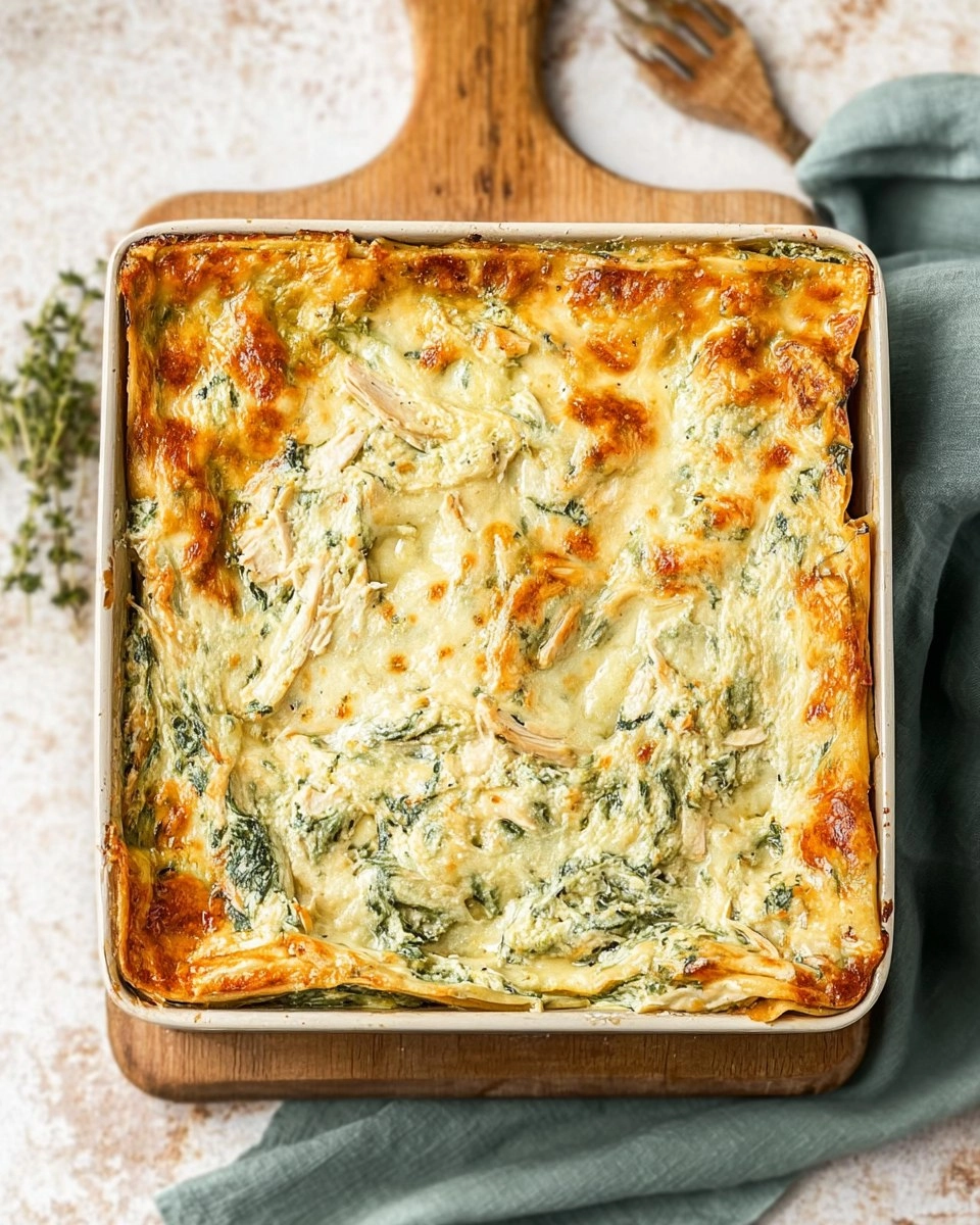 Chicken and Spinach Lasagna (With Rotisserie Chicken)
