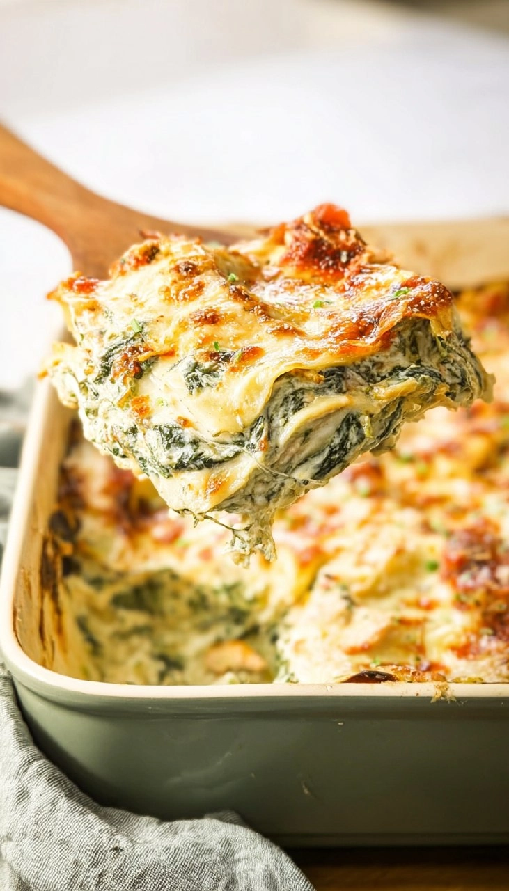 Chicken and Spinach Lasagna (With Rotisserie Chicken)
