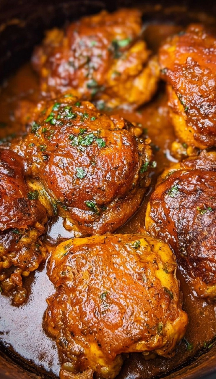 Crockpot Carolina Gold Bbq Chicken Thighs