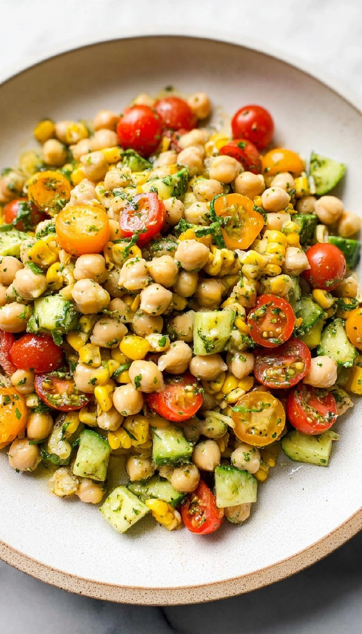 Easy Chickpea Salad 95 Easy Chickpea Salad
