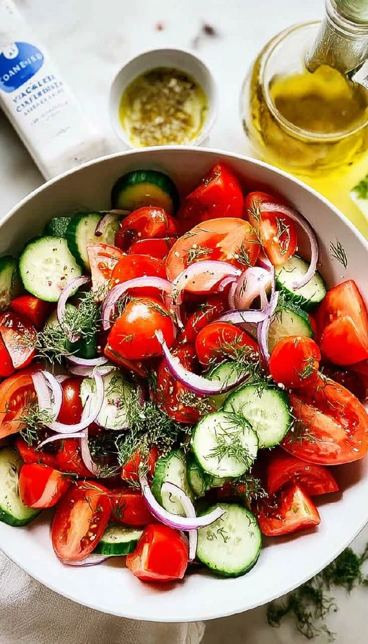 Easy Cucumber Tomato Dill Salad 80 Easy Cucumber Tomato Dill Salad