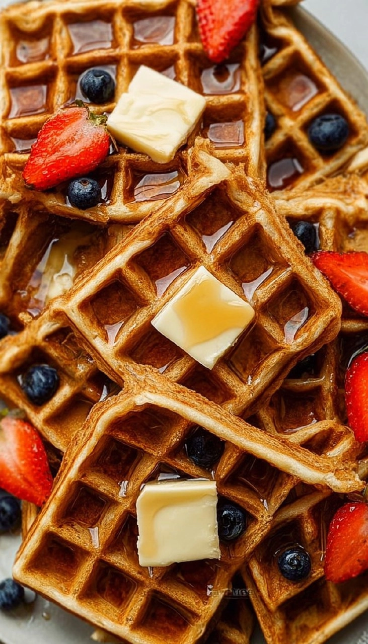 Fluffy Whole Wheat Waffles