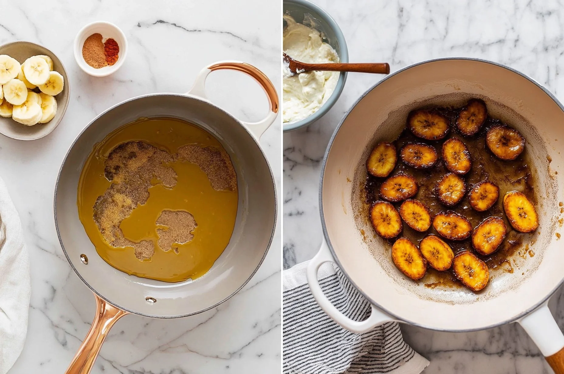 High-Protein Caramelized Banana Yogurt Bowl