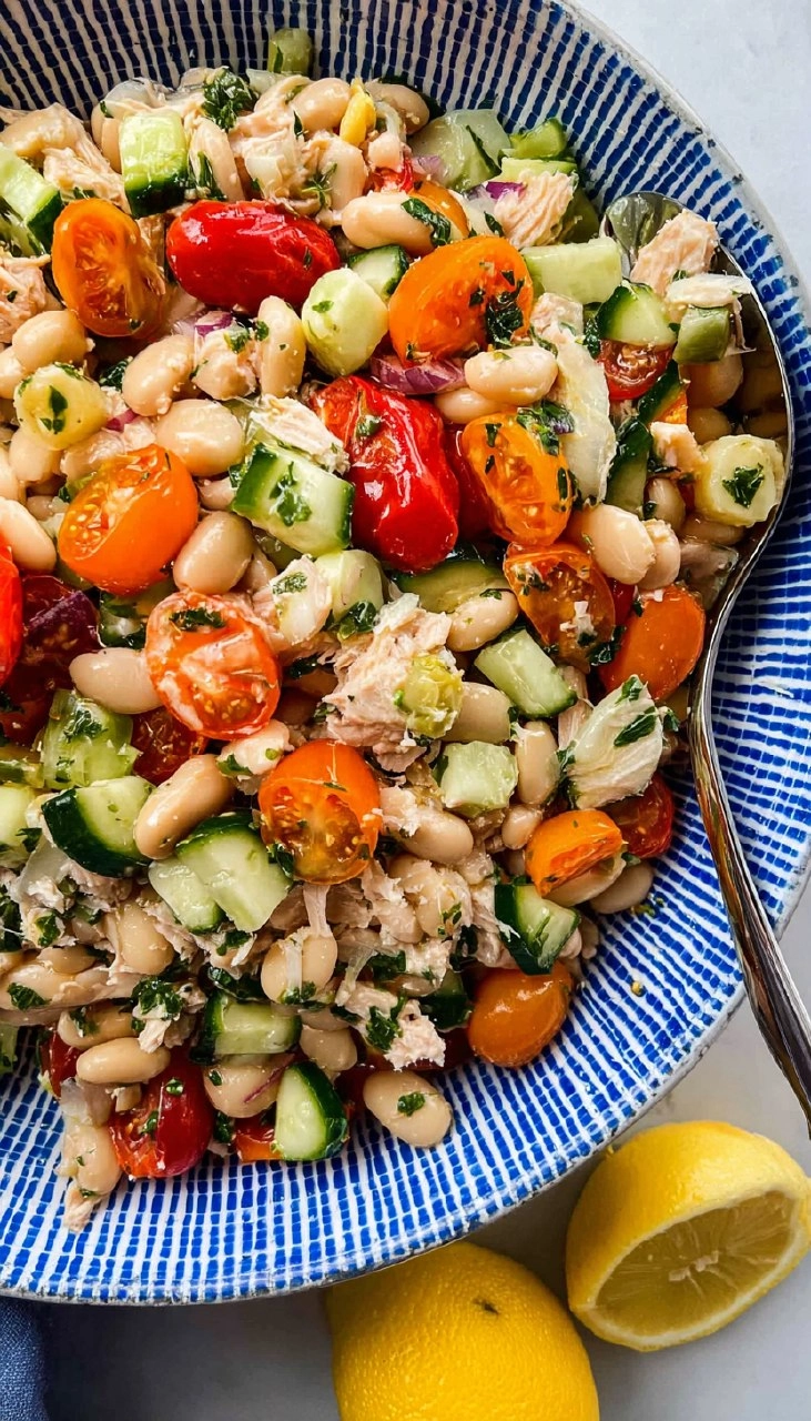Mediterranean White Bean Tuna Salad