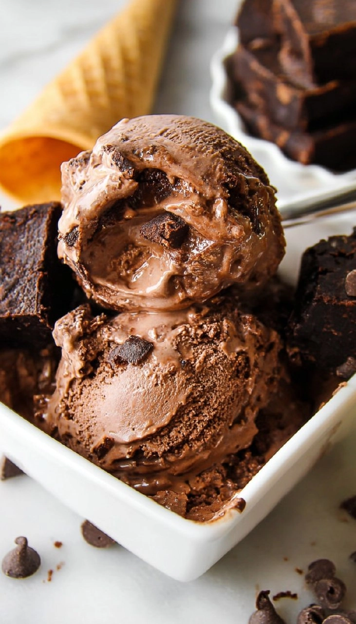 No Churn Chocolate Fudge Brownie Ice Cream 75 No Churn Chocolate Fudge Brownie Ice Cream