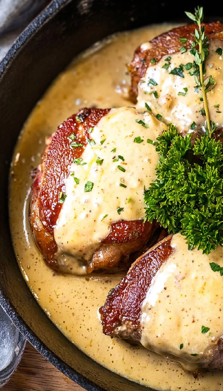 Pan-Seared Pheasant with Creamy Dijon Mustard Sauce
