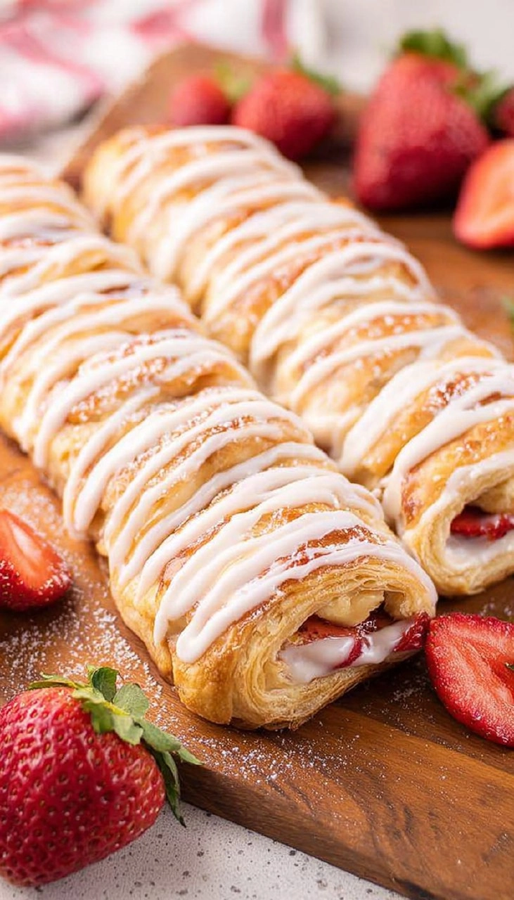 Strawberry Cream Cheese Danish | Easy Puff Pastry Breakfast Pastry