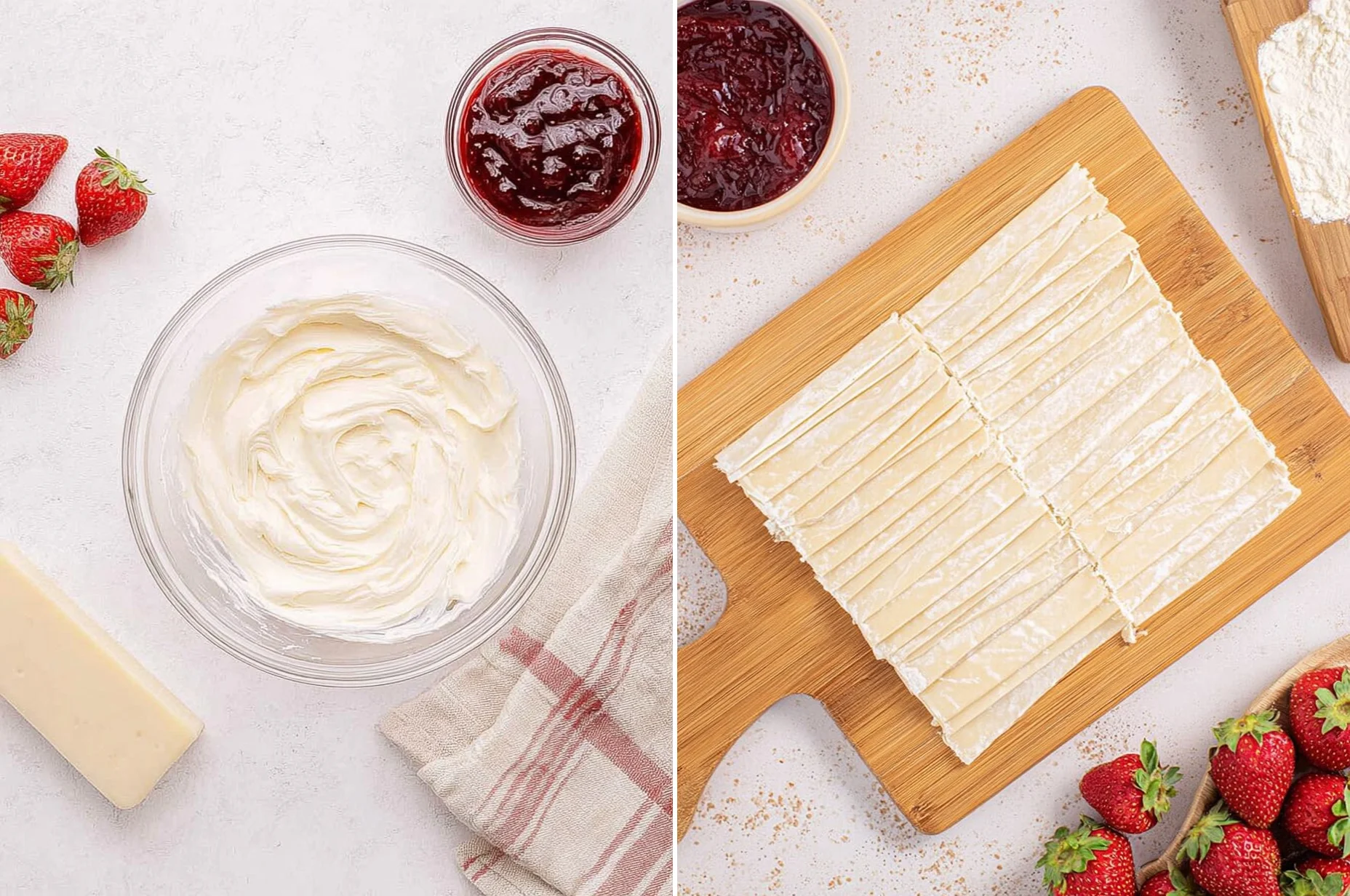 Strawberry Cream Cheese Danish | Easy Puff Pastry Breakfast Pastry