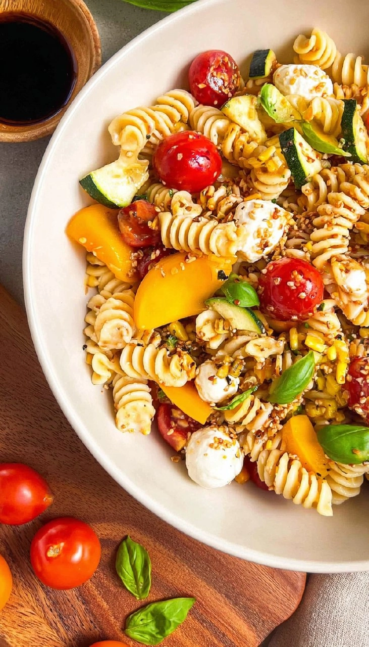 Summer Pasta Salad with White Balsamic Vinaigrette 100 Summer Pasta Salad with White Balsamic Vinaigrette