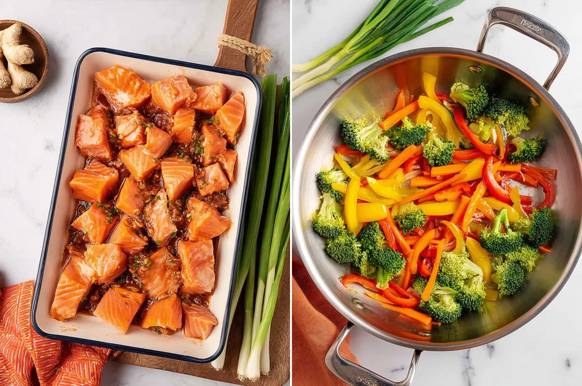 The Best Teriyaki Salmon Stir Fry