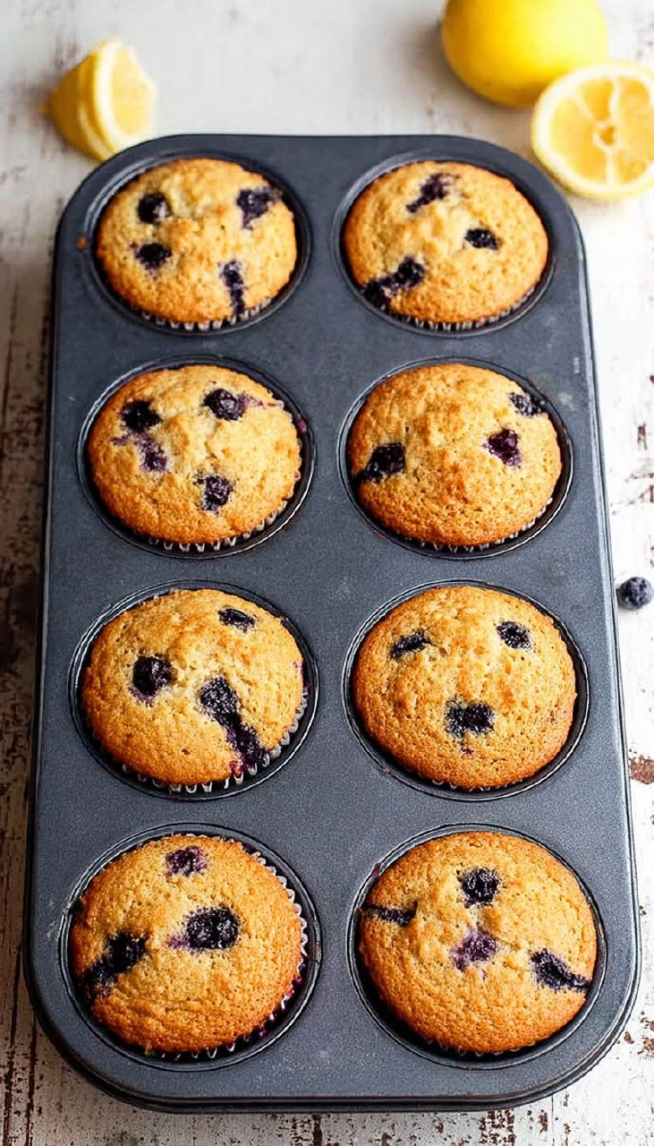 Almond Flour Lemon Blueberry Muffins (Paleo, Soft & Moist)