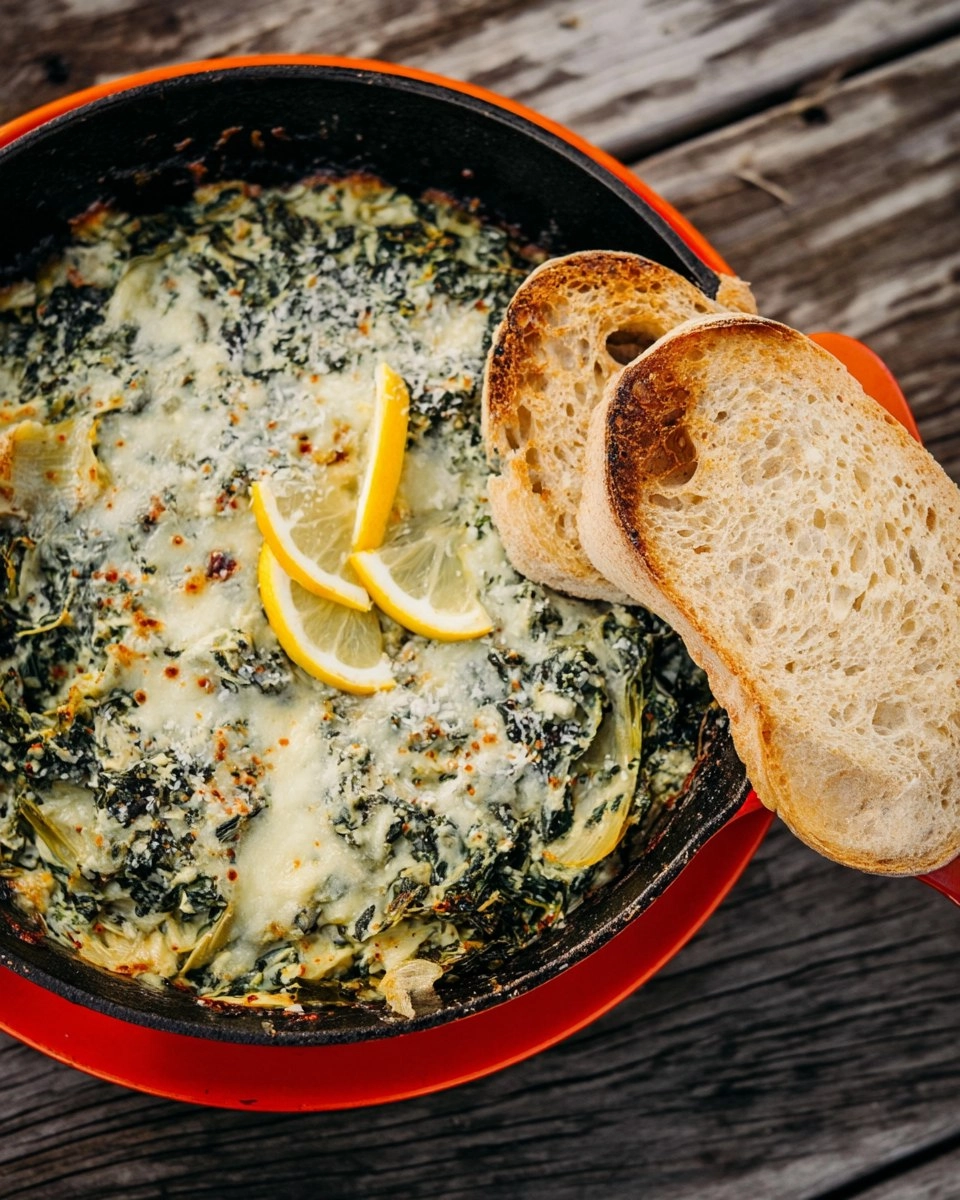 Campfire Spinach Artichoke Dip