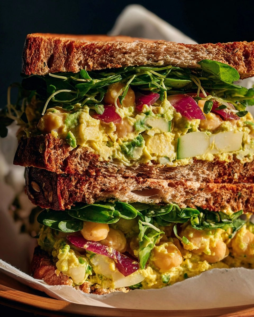 Caramelized Lemon Chickpea Salad Sandwich