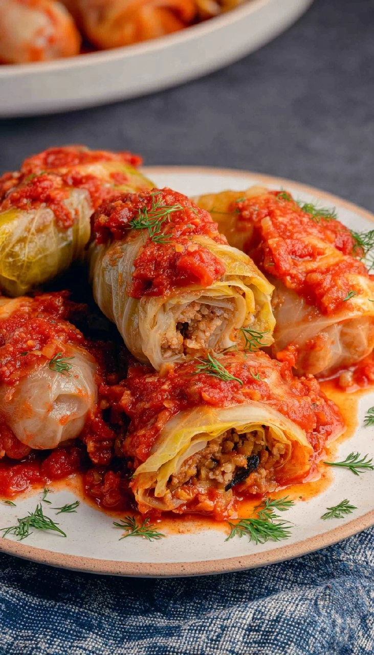 Easy Vegan Stuffed Cabbage Rolls