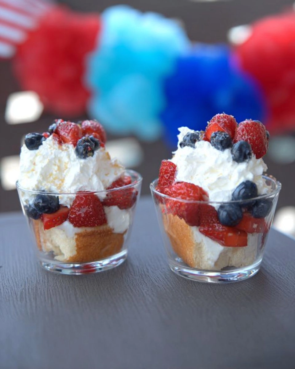 Fourth of July Mini Shortcake Cups