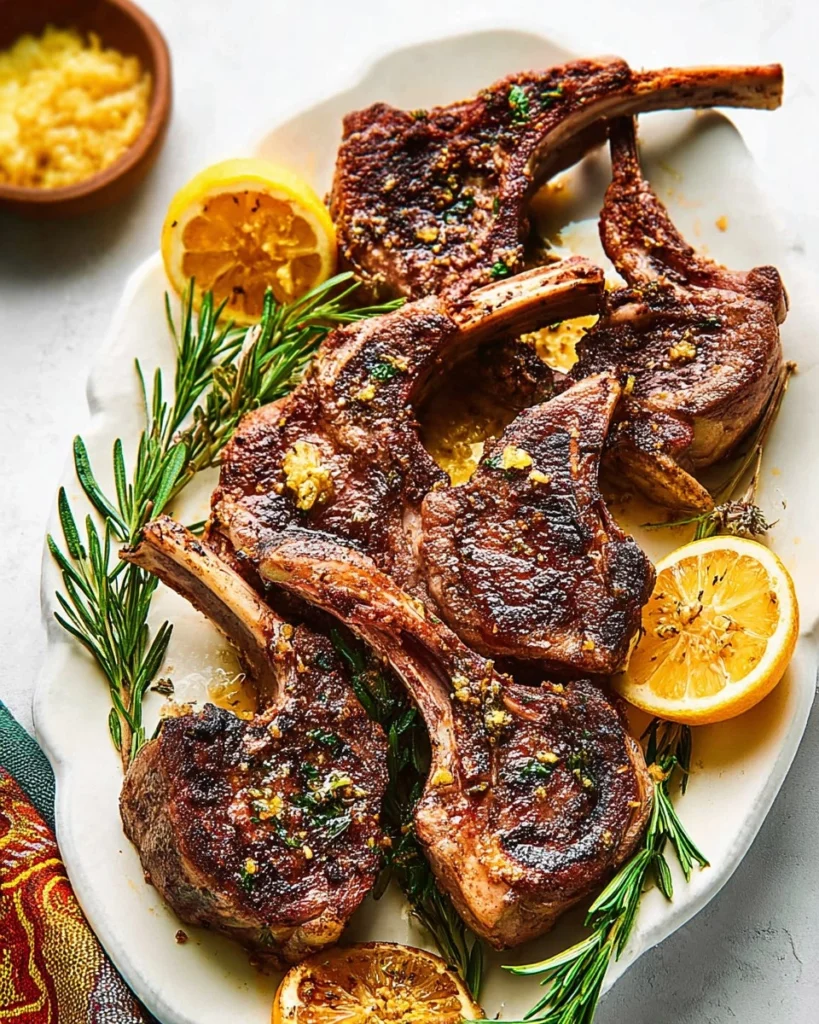 Garlic-Rosemary-Lamb-Chops-with-Lemon-Butter-Recipe