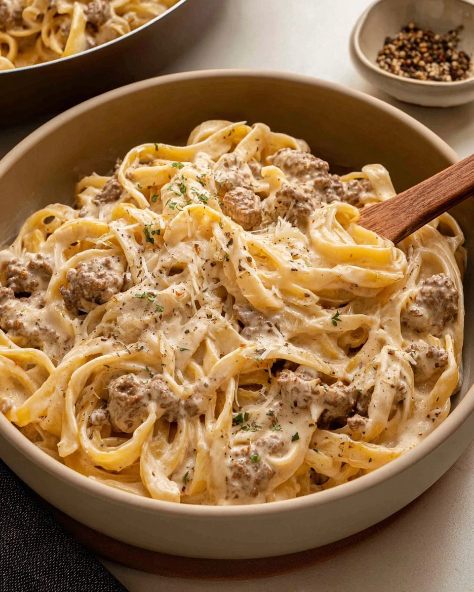 Ground Beef Alfredo 124 Ground Beef Alfredo