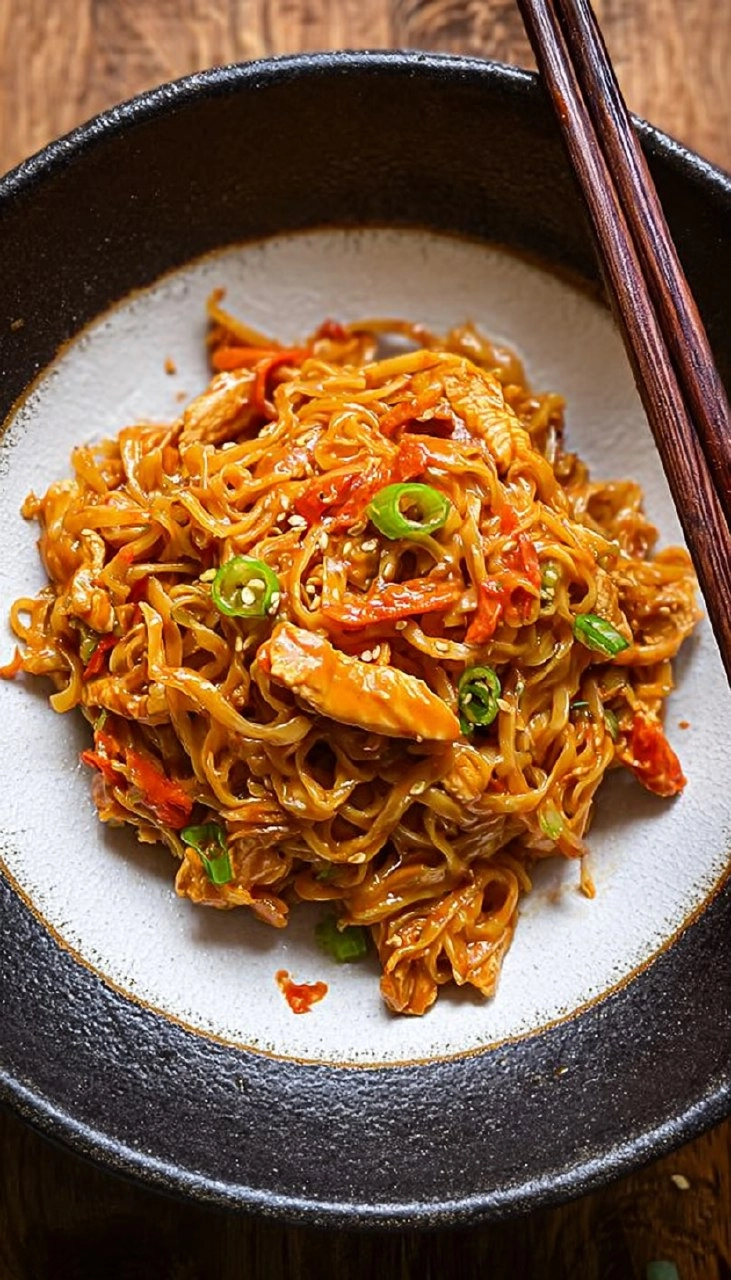 Peanut Chilli Noodles with Chicken 120 Peanut Chilli Noodles with Chicken
