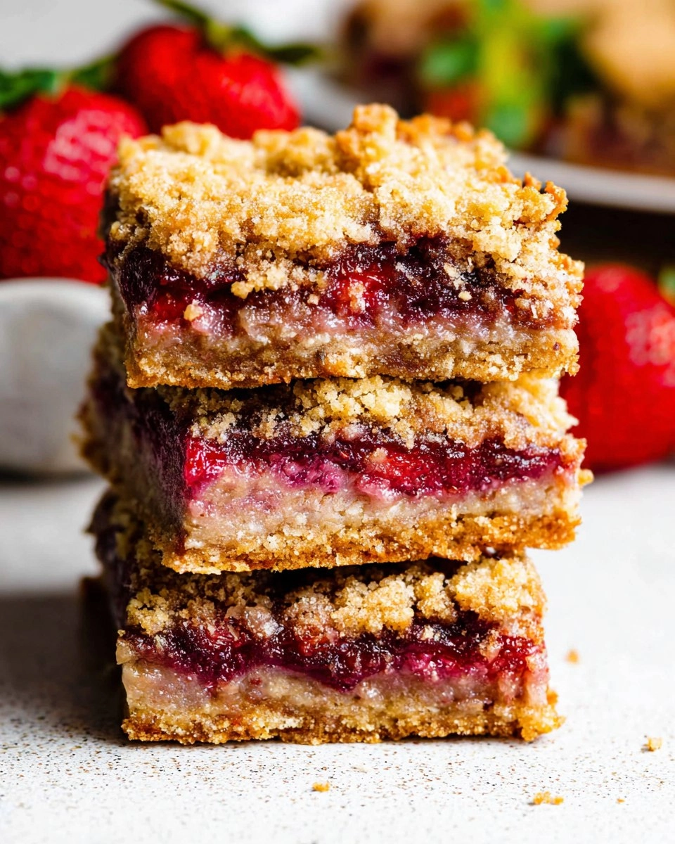 Strawberry Crumble Bars (Almond Flour, Easy & Buttery)