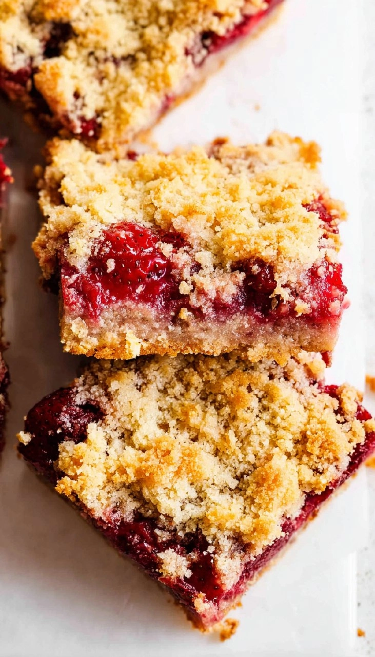 Strawberry Crumble Bars (Almond Flour, Easy & Buttery)