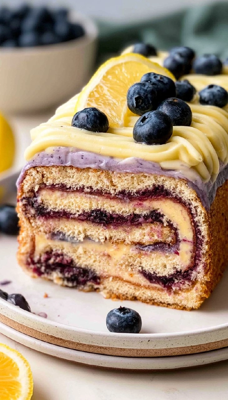 Blueberry Lemon Icebox Cake