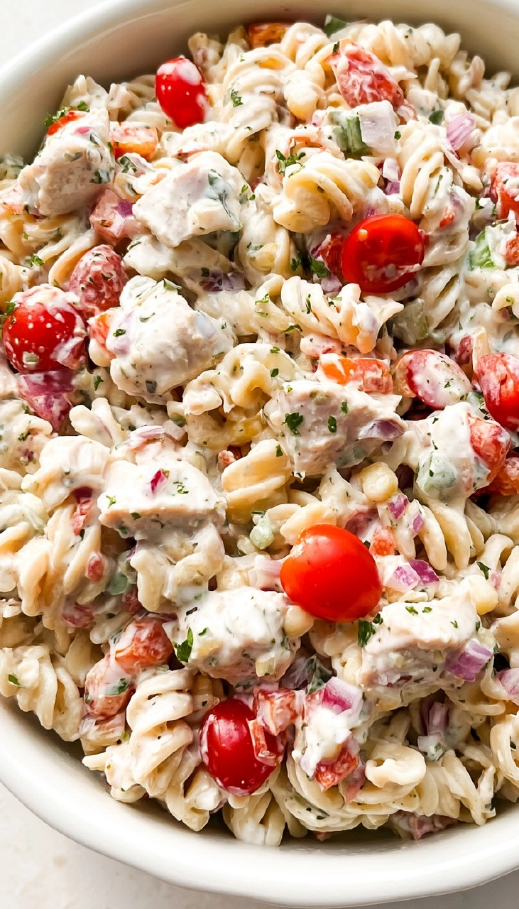 Chicken Ranch Pasta Salad