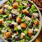 Chicken Salad with Grapes, Pecans, and Croissant Croutons 126 Chicken-Salad-with-Grapes-Pecans-and-Croissant-Croutons-Recipe