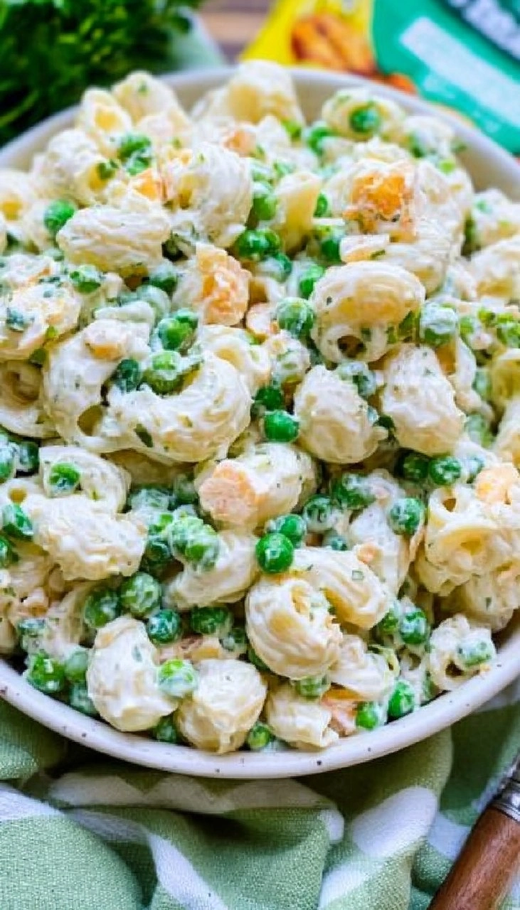 Creamy Ranch Pea Pasta Salad