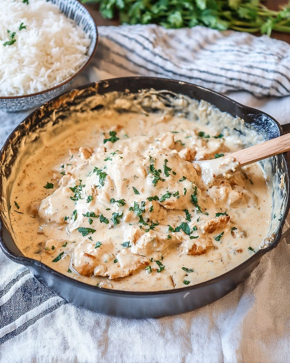 Creamy Smothered Chicken and Rice 129 Creamy Smothered Chicken and Rice