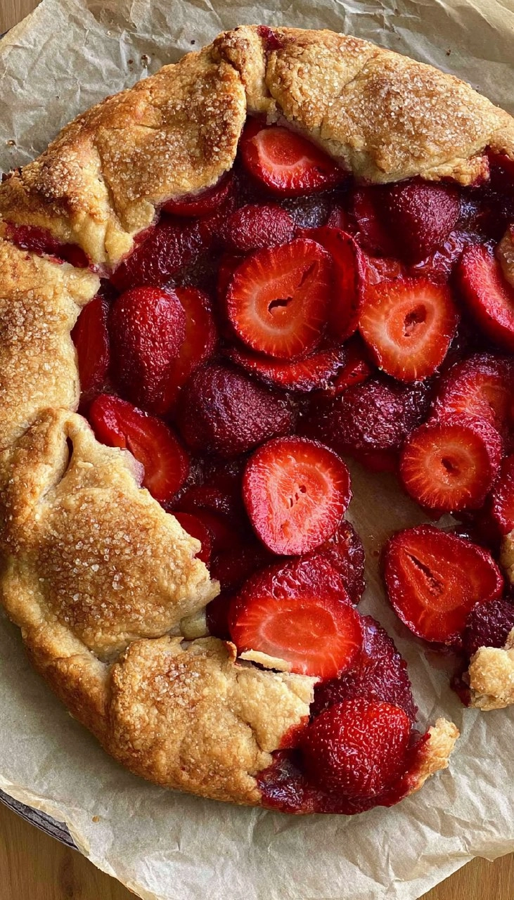 Easy Strawberry Galette (no pie pan needed)