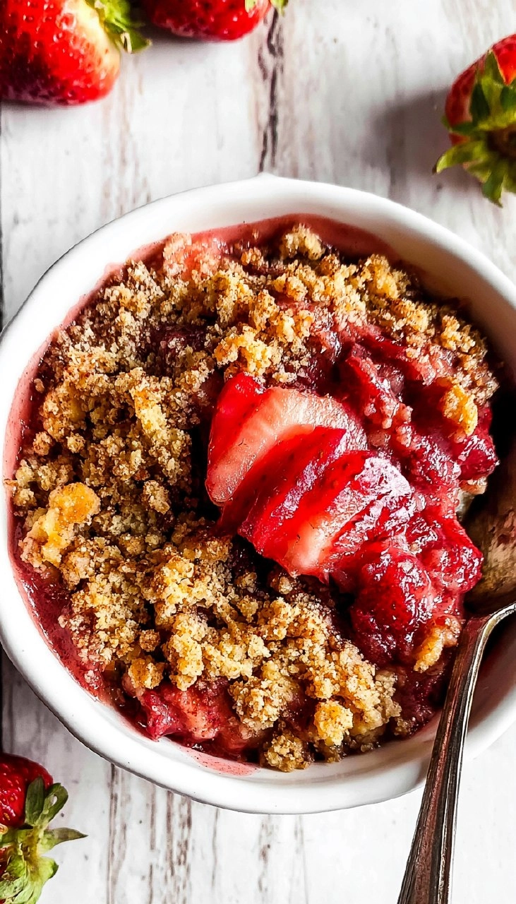 Healthy Strawberry Crisp (Gluten Free, Easy Almond Flour Crumble) 105 Healthy Strawberry Crisp (Gluten Free, Easy Almond Flour Crumble)