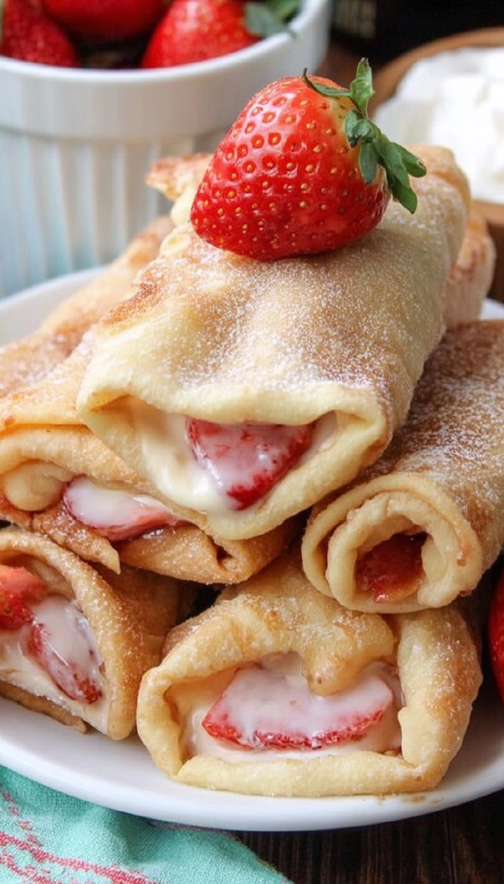 Strawberry Cheesecake Chimichangas 105 Strawberry Cheesecake Chimichangas