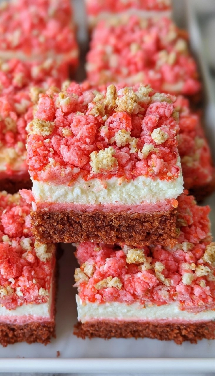 Strawberry Crunch Cheesecake Brownies 110 Strawberry Crunch Cheesecake Brownies