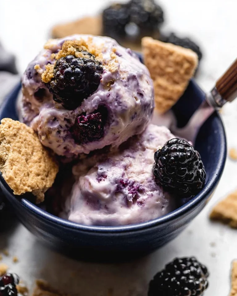 Blackberry-Cheesecake-Cottage-Cheese-Ice-Cream-Recipe