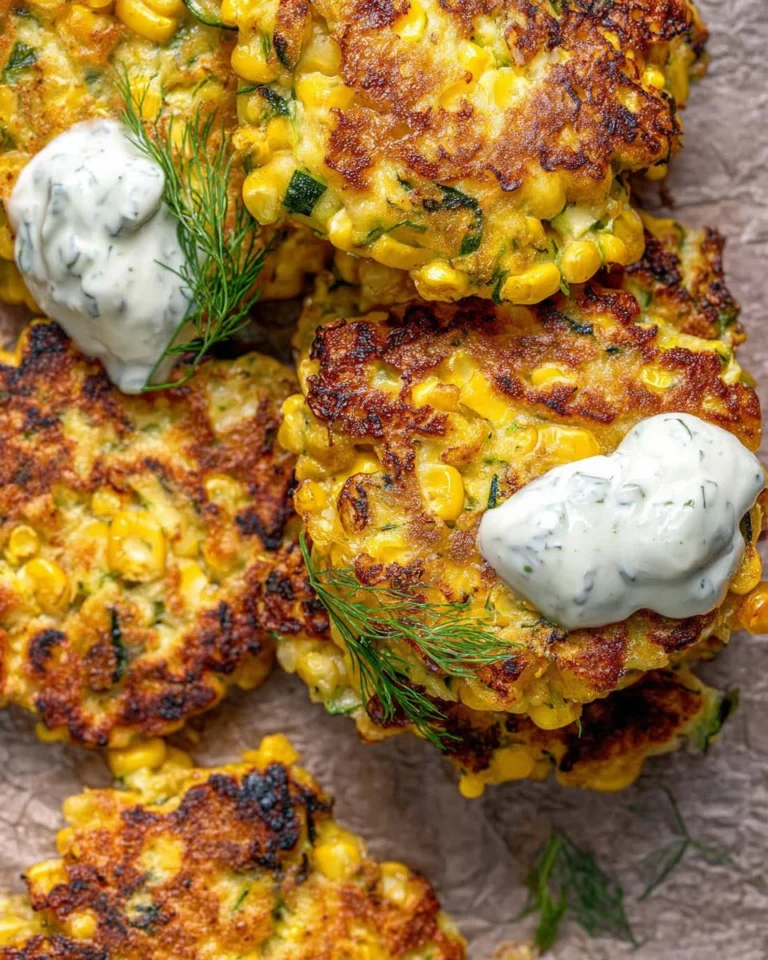 Corn-and-Zucchini-Fritters-with-Herb-Yogurt-Sauce-Recipe