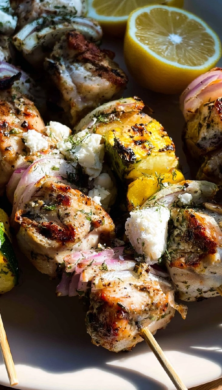 Grilled Greek Chicken Kabobs