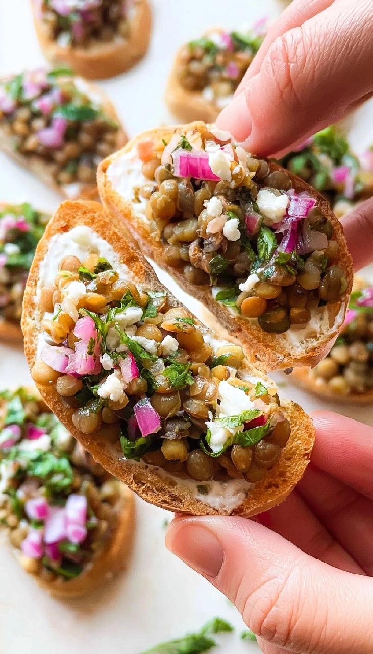 Lentil Bruschetta