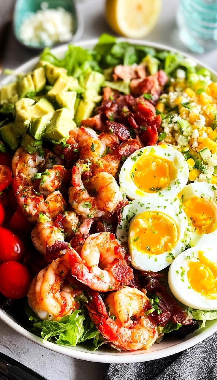 Shrimp Cobb Salad (Healthy, Easy Summer Dinner) 100 Shrimp Cobb Salad (Healthy, Easy Summer Dinner)
