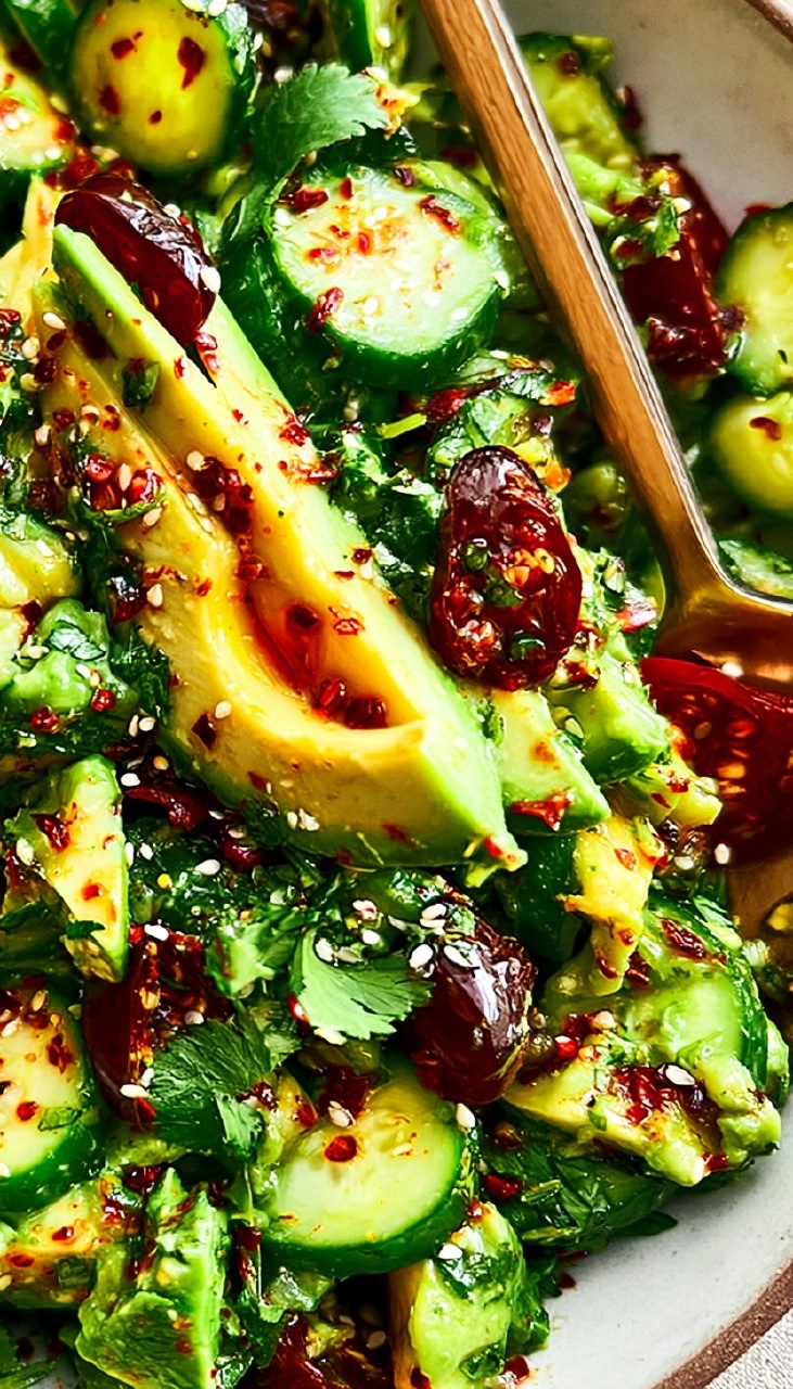 Smashed Cucumber Avocado Salad 95 Smashed Cucumber Avocado Salad