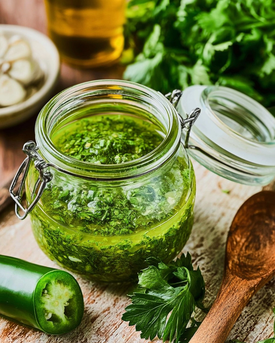 Spicy Chimichurri Sauce with Jalapeño