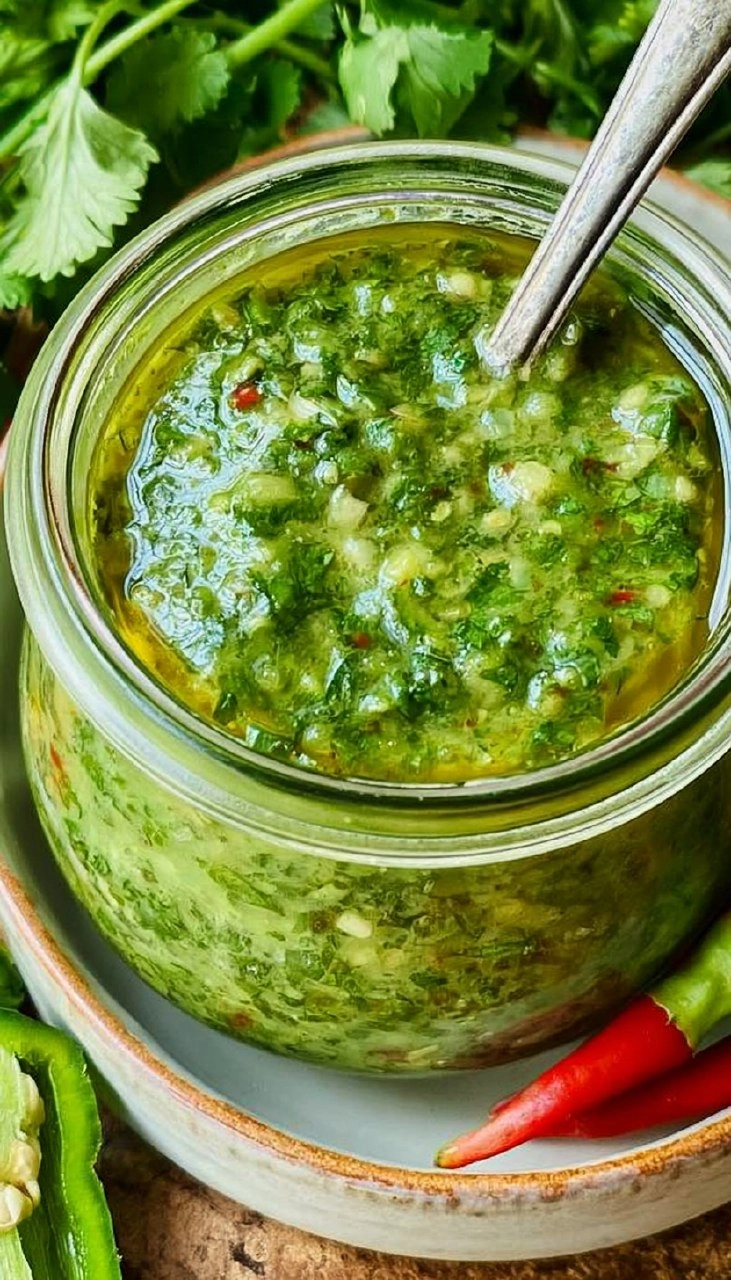Spicy Chimichurri Sauce with Jalapeño