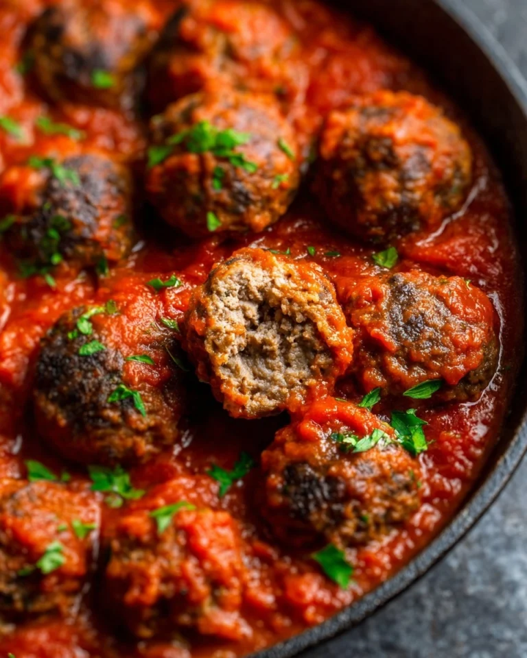 Baked-Meatball-Recipe-with-The-Best-Marinara-Sauce-Recipe