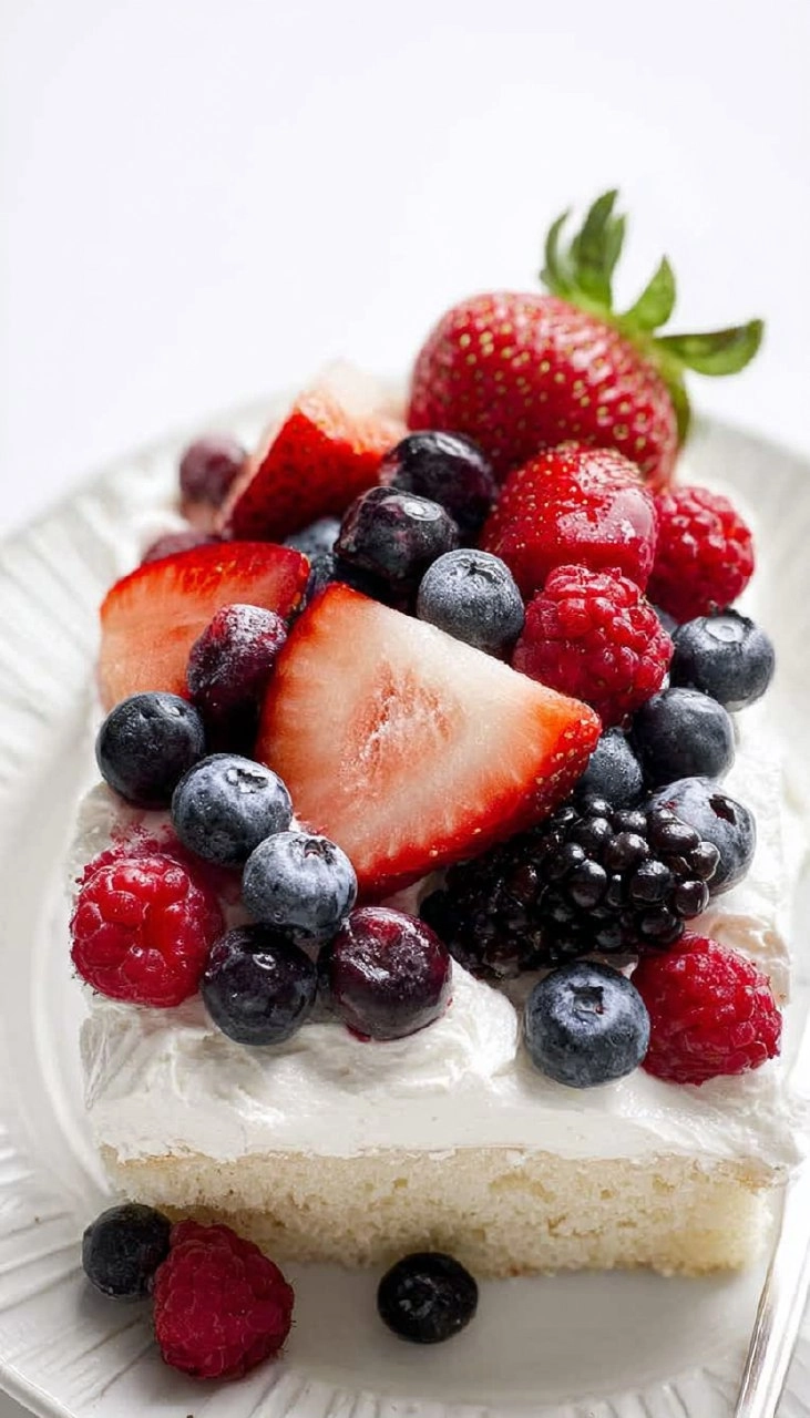 Berries & Cream Sheet Cake