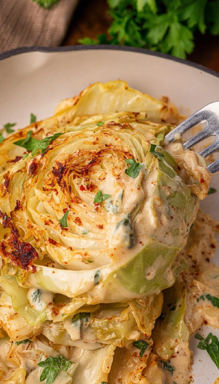 Creamy Garlic Parmesan Cabbage (Low Carb Skillet Recipe)