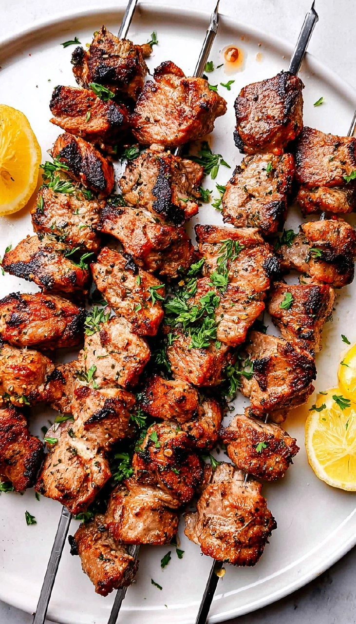 Greek Pork Souvlaki Skewers